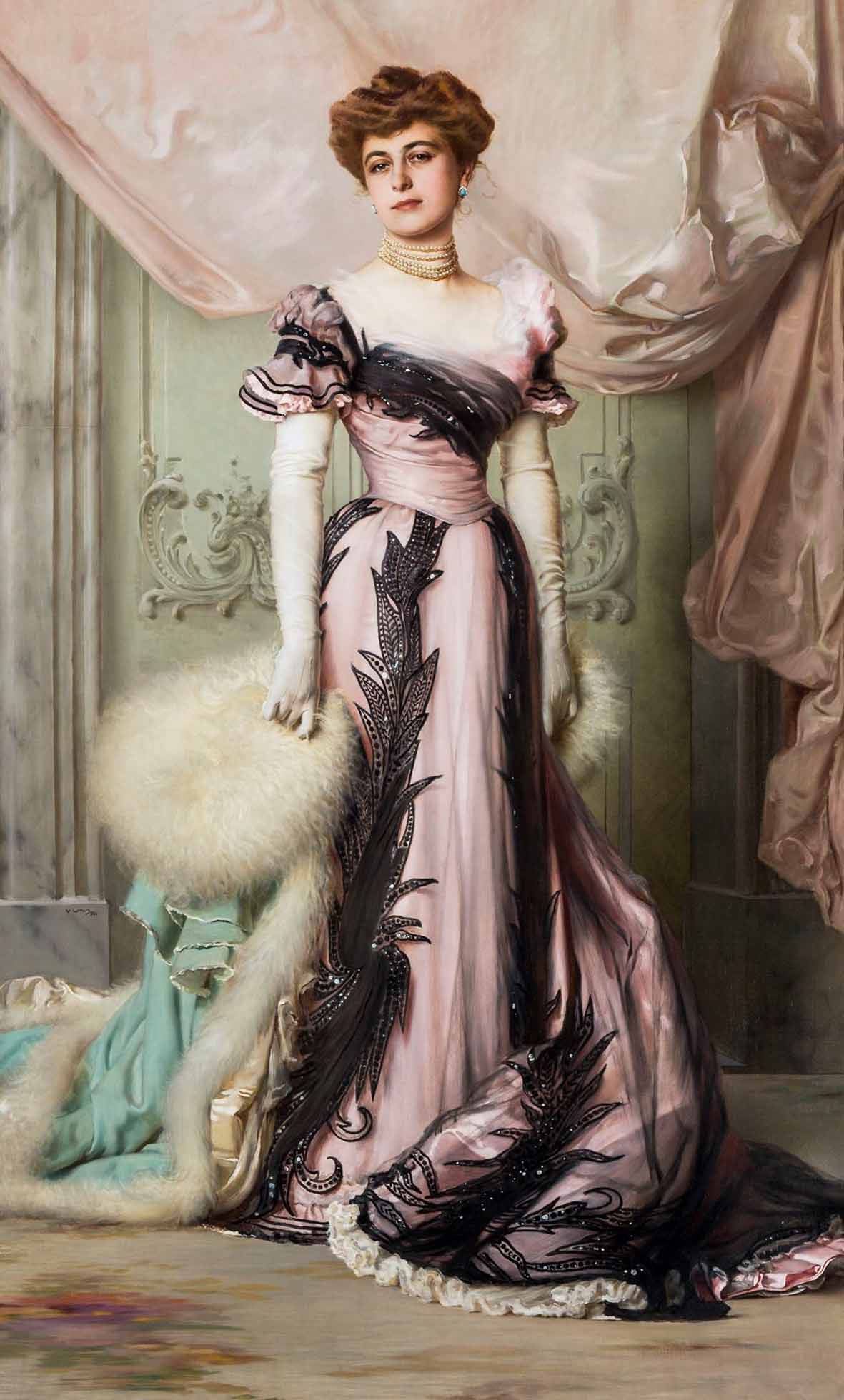 Vittorio Matteo Corcos, The Countess Carolina Sommaruga Maraini (1901; oil on canvas; Foundation for the Swiss Institute in Rome)