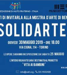 A Torino la sesta edizione di SolidArte: la grande arte contemporanea per dare un futuro ai bambini bisognosi