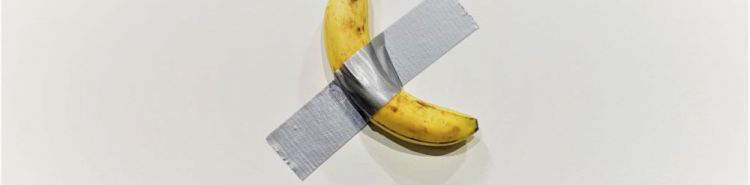 Comedian (Banane und Klebeband an der Wand): ein Werk, in dem alles Maurizio Cattelan ist 