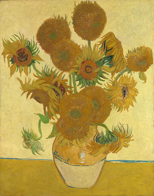 Vincent van Gogh, Tournesols (1888 ; huile sur toile, 92,1 x 73 cm ; Londres, National Gallery)