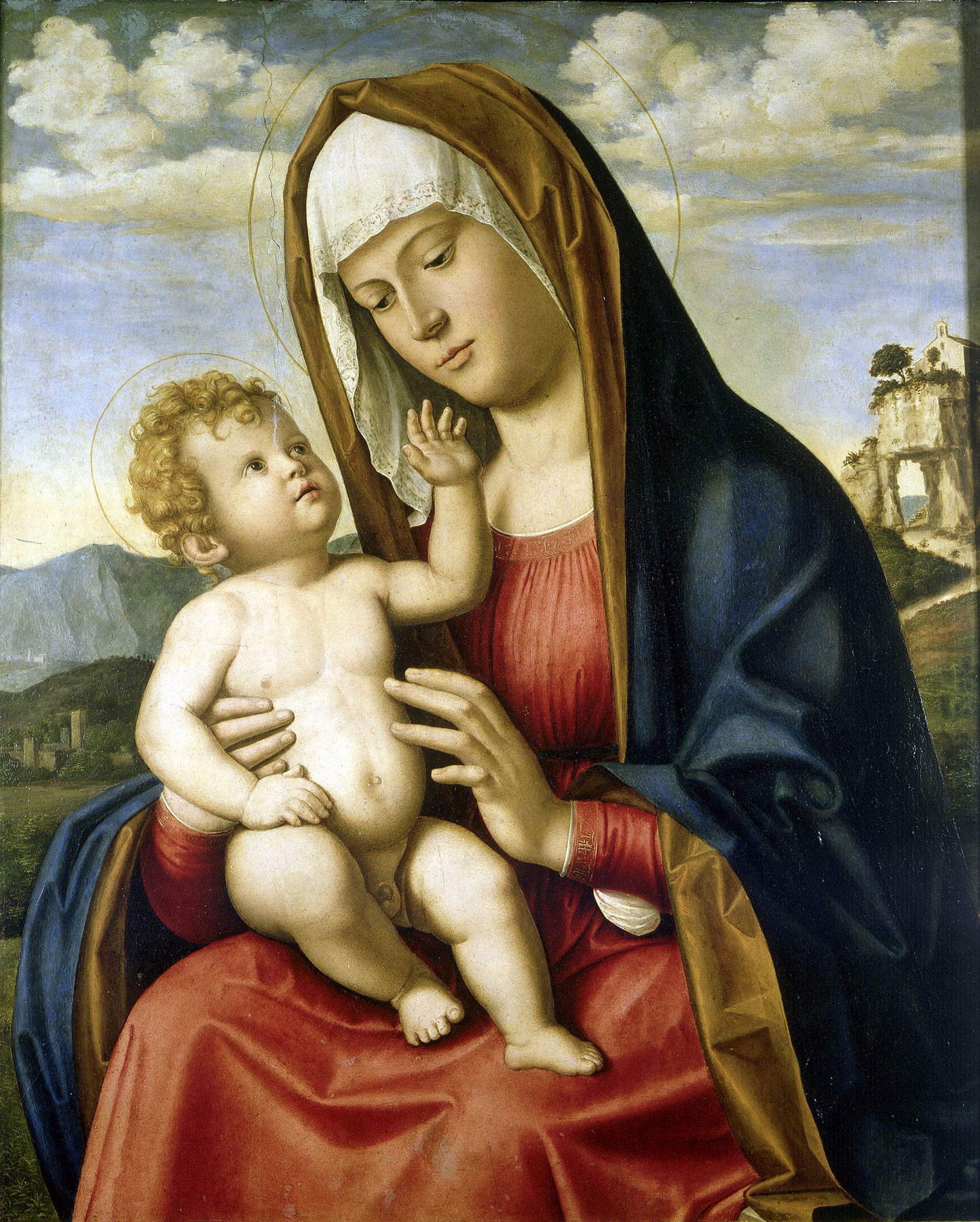 Cima da Conegliano, Virgen con el Niño (1495-97; óleo sobre tabla, 71 x 55 cm; París, Petit Palais)