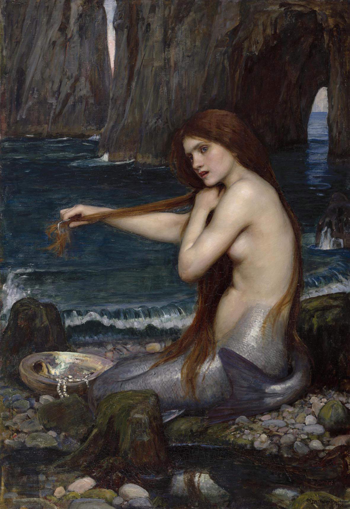 John William Waterhouse, Sirène (1900 ; huile sur toile, 81 x 53 cm ; Londres, Royal Academy of Fine Arts)