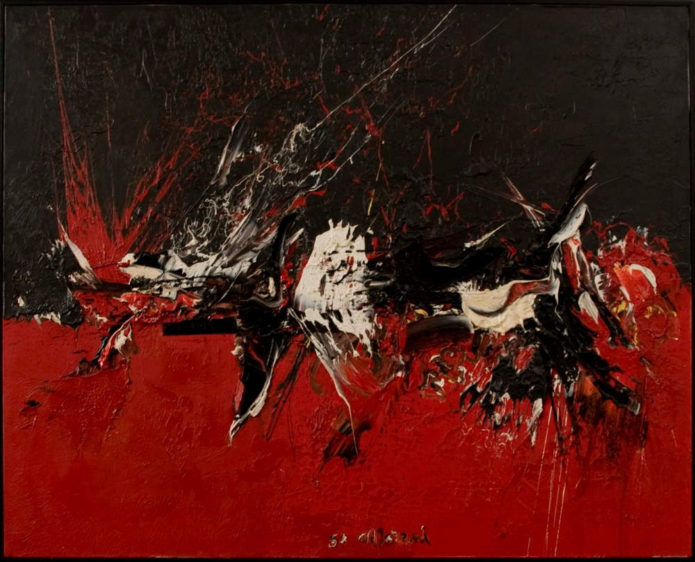 Mattia Moreni, Rouge (1958; olio su tela, 80 x 100 cm)