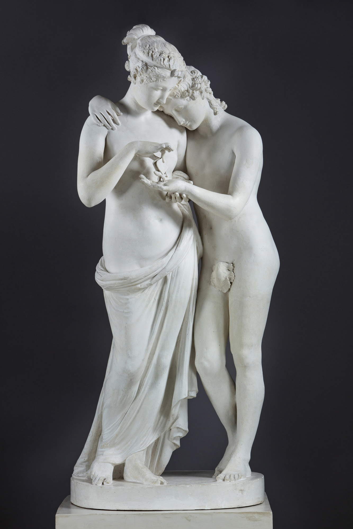 Antonio Canova, Cupidon et Psyché debout (plâtre, 148 x 68 x 65 cm ; Veneto Banca spa in L.C.A.). Photo d'Andrea Paris