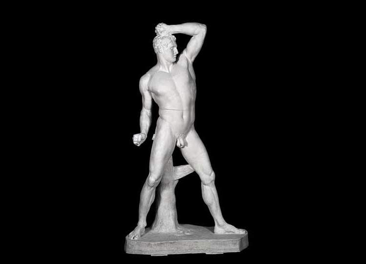 Antonio Canova, Creugante (1806 ; plâtre, 218 × 125 × 66 cm ; Padoue, Palazzo Papafava, collection privée)