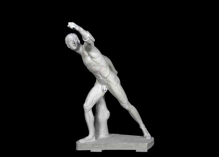 Antonio Canova, Gladiateur Borghèse (1806 ; plâtre, 157 × 132 × 66 cm ; Padoue, Palais Papafava, collection privée)