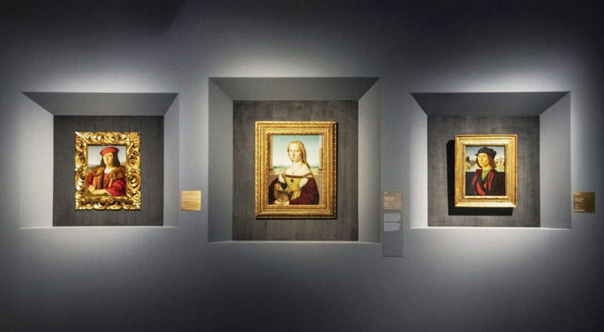 Une salle de l'exposition Raffaello 1520-1483 à Rome, Scuderie del Quirinale