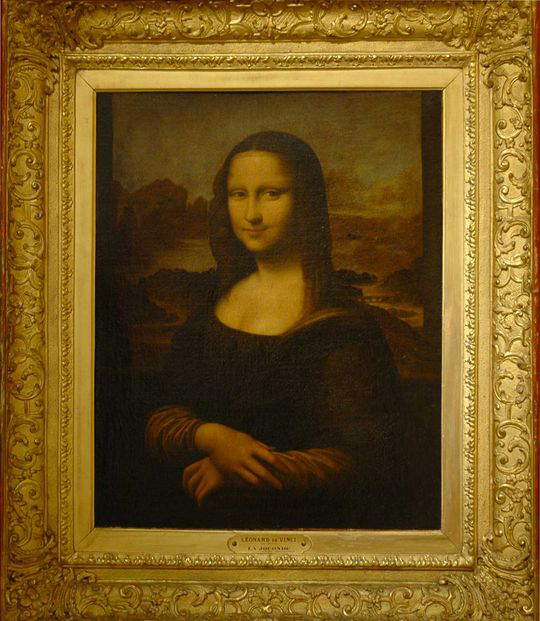 Anonyme 17e siècle, Mona Lisa (16e siècle ; huile sur toile, 73 x 58 cm ; Quimper, Musée des Beaux-Arts)