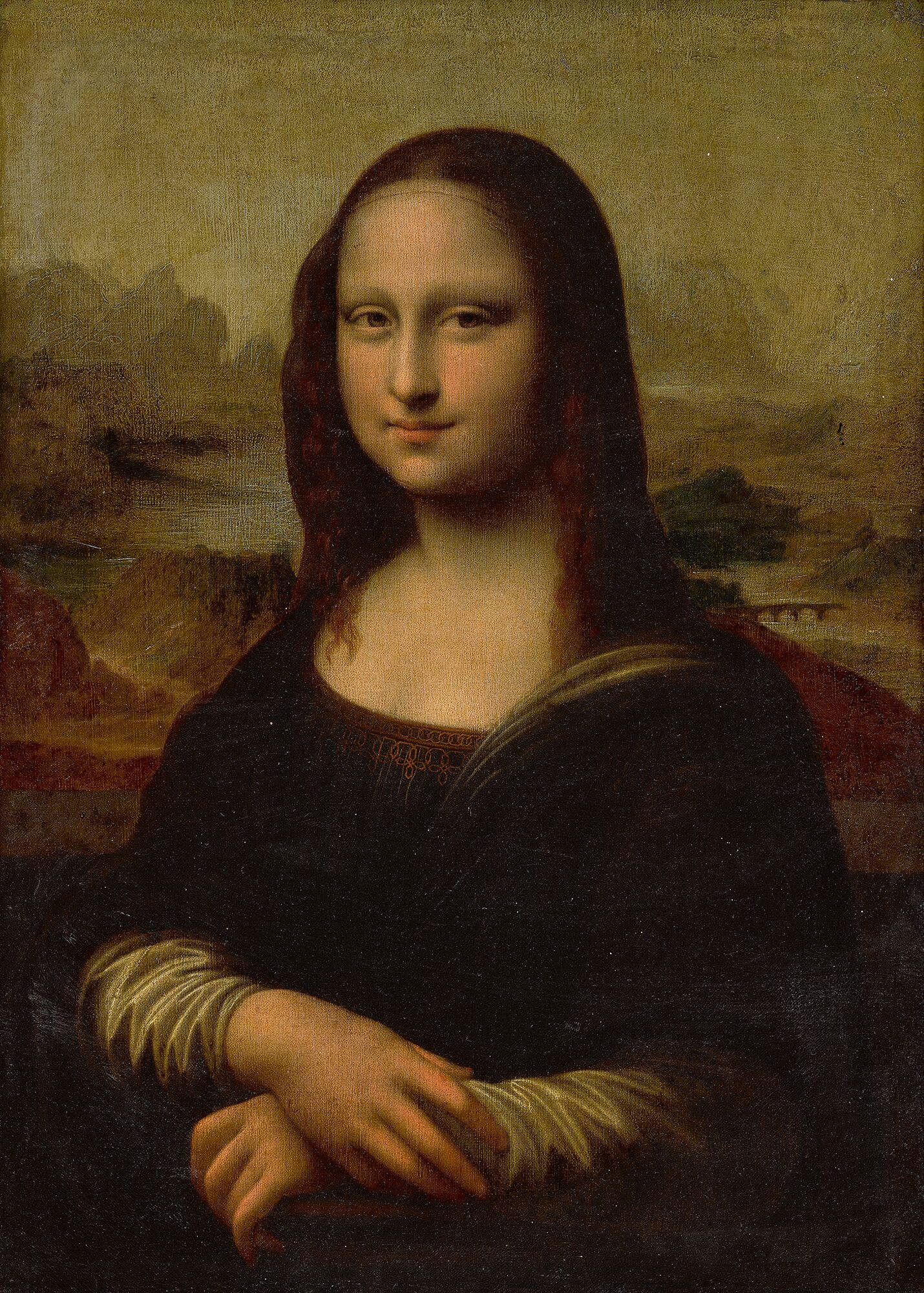 Anonyme du XVIIe siècle, Mona Lisa (XVIIe siècle ; huile sur panneau, 73,5 x 53,3 cm ; collection privée). Vendue aux enchères par Sotheby's en 2019.