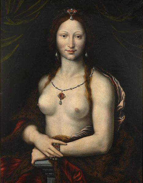 Cercle de Joos van Cleve, Portrait de femme (XVIe siècle ; huile sur panneau ; Prague, Národní Galerie V Praze)