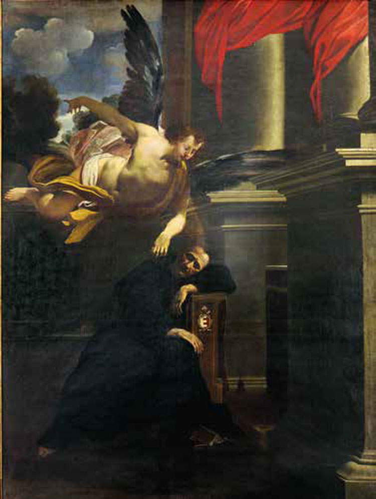 Carlo Bononi, Visione di san Paterniano (1618-20; olio su tela, 310 x 225 cm; Fano, basilica di San Paterniano)
