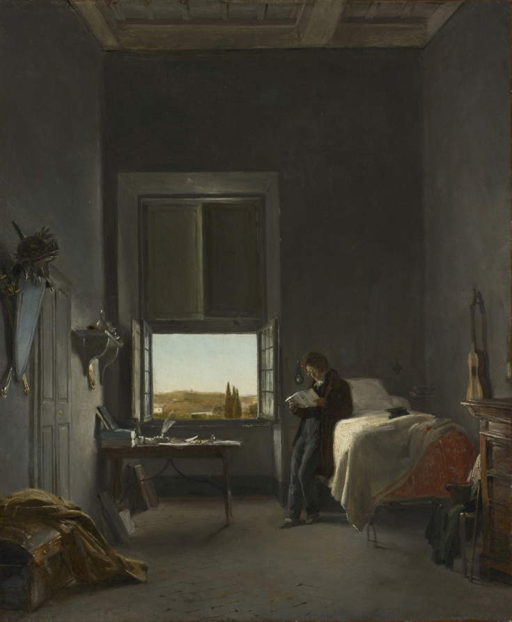 Tommaso Minardi, Autoritratto in soffitta (1813 circa; olio su tela, 37 x 33 cm; Firenze, Galleria degli Uffizi)
