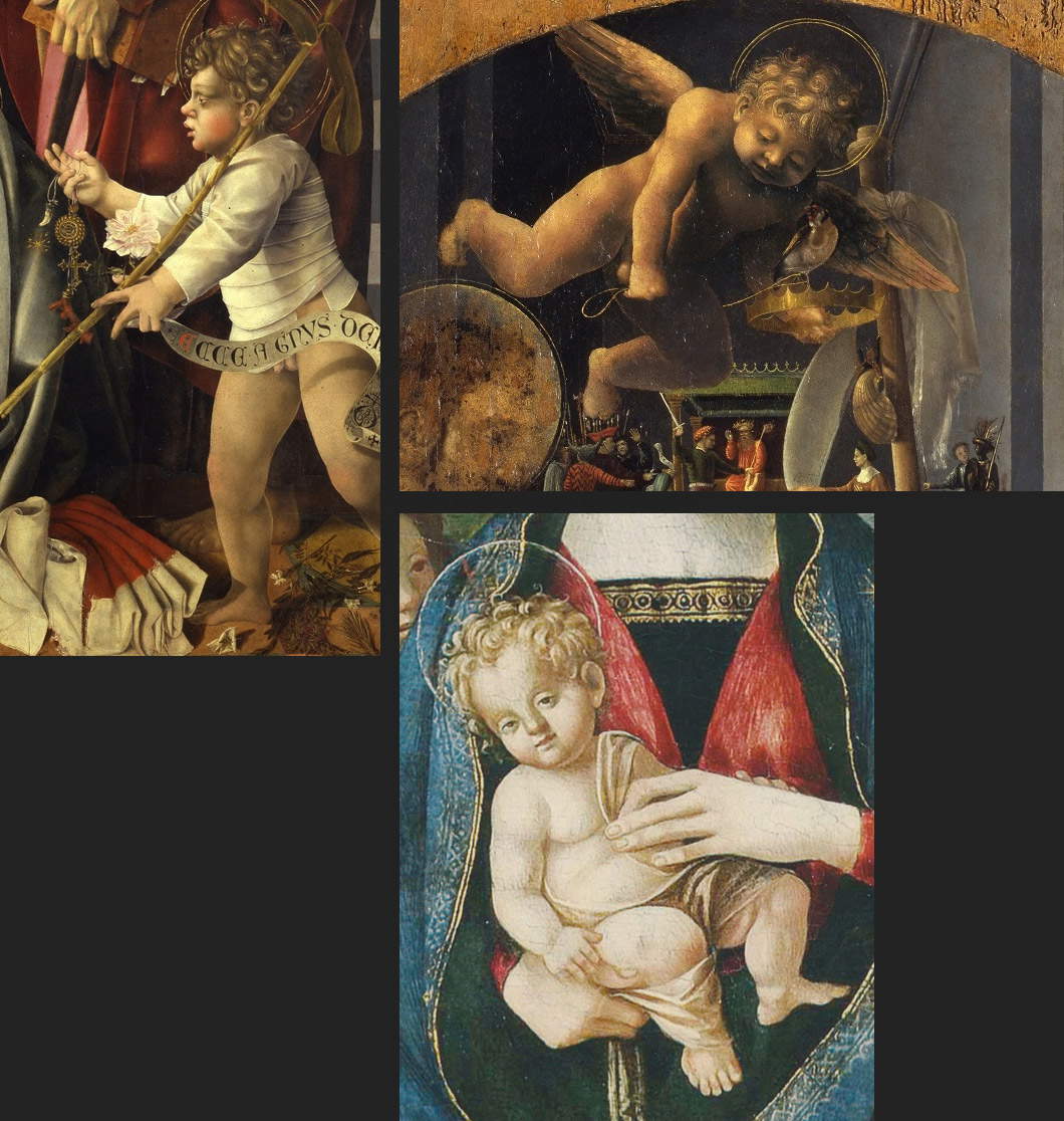 
19, 20. Retable de la Pergola, détail. 21. polyptyque de Lyon, détail