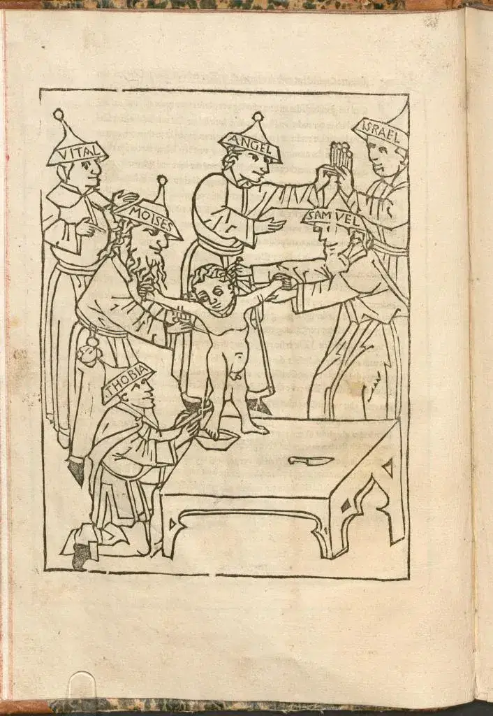 Albrecht Kunne, Historie von Simon zu Trient (Geschichte des zu Trient ermordeten Christenkindes) (Trient, 6 septembre 1475 ; incunable ; Munich, Bayerische Staatsbibliothek, 2 Inc s. a. 62)