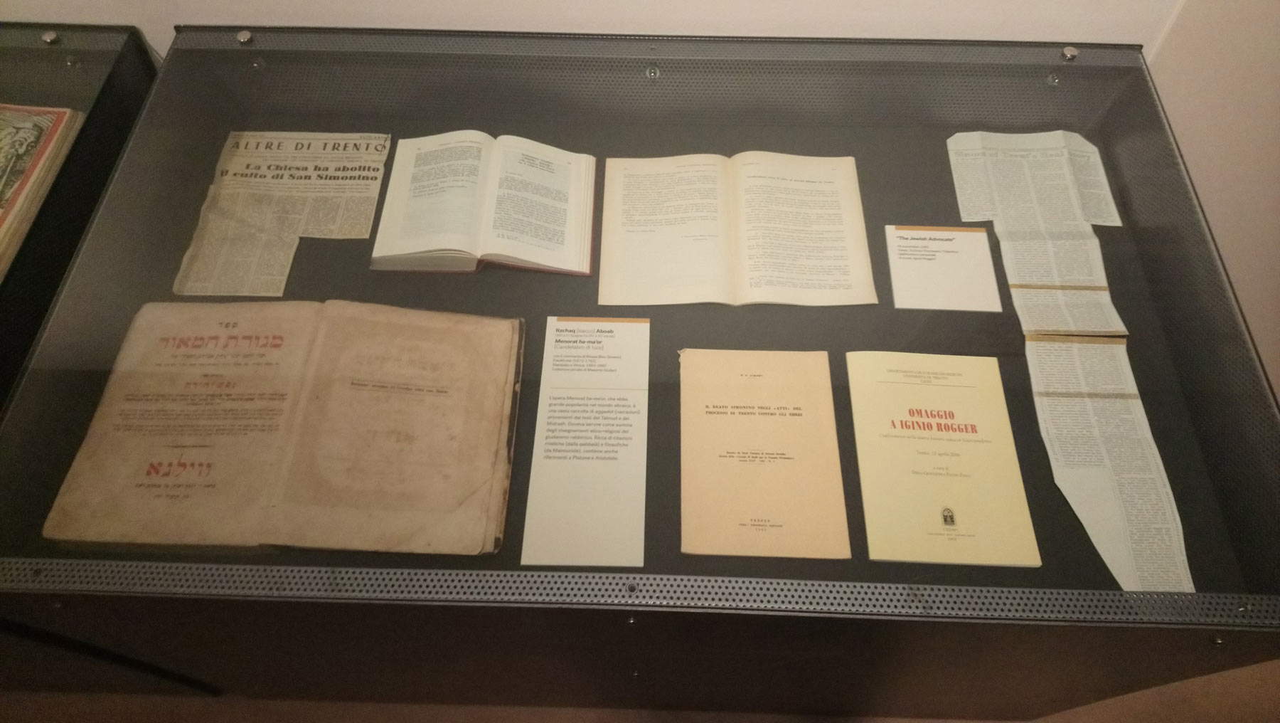 Articles des années 1960 suite à l'abolition du culte de Simonino de Trente