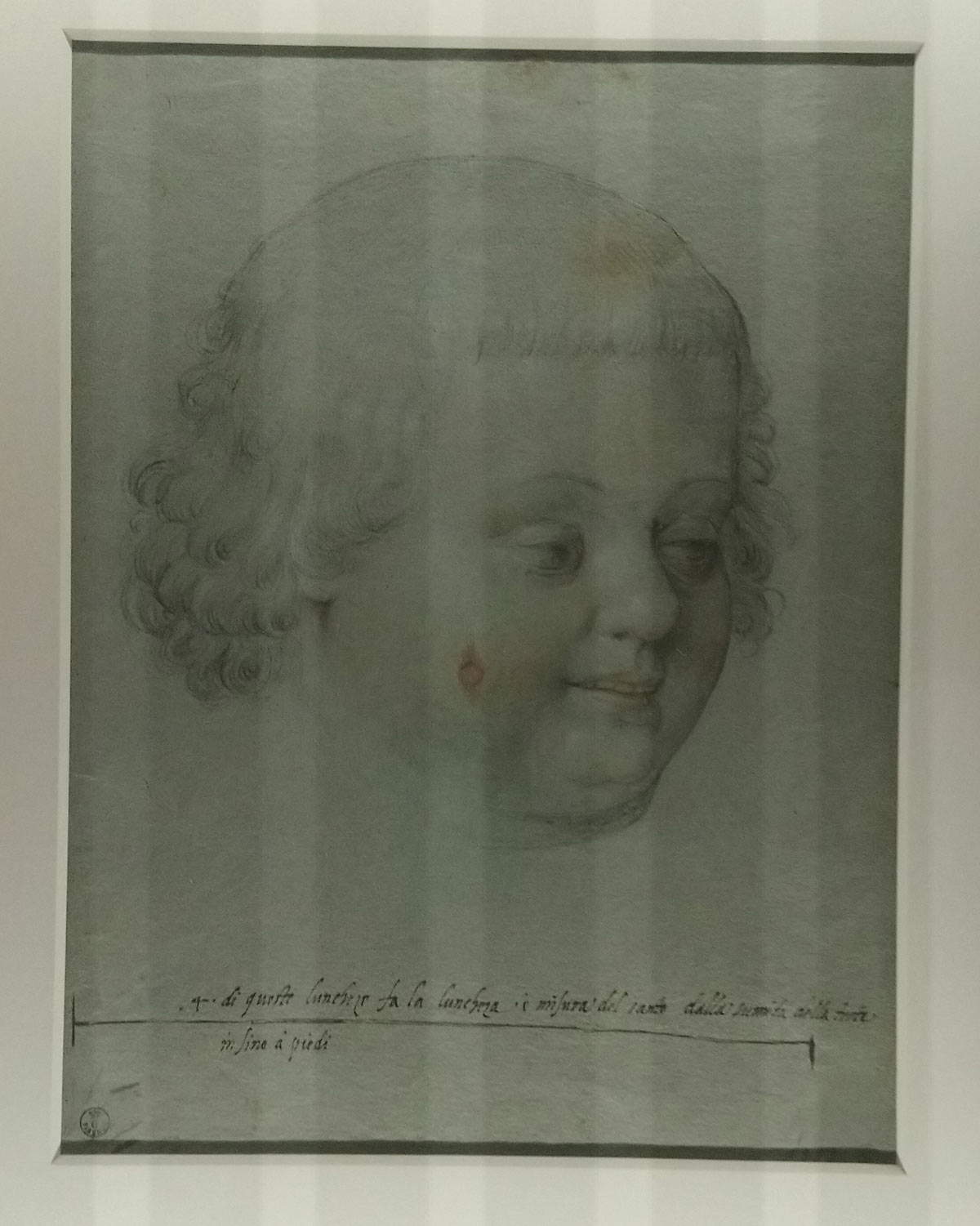 Jacopo Ligozzi, Visage de Simonino da Trento (Florence, Offices, Cabinet des dessins et des estampes)