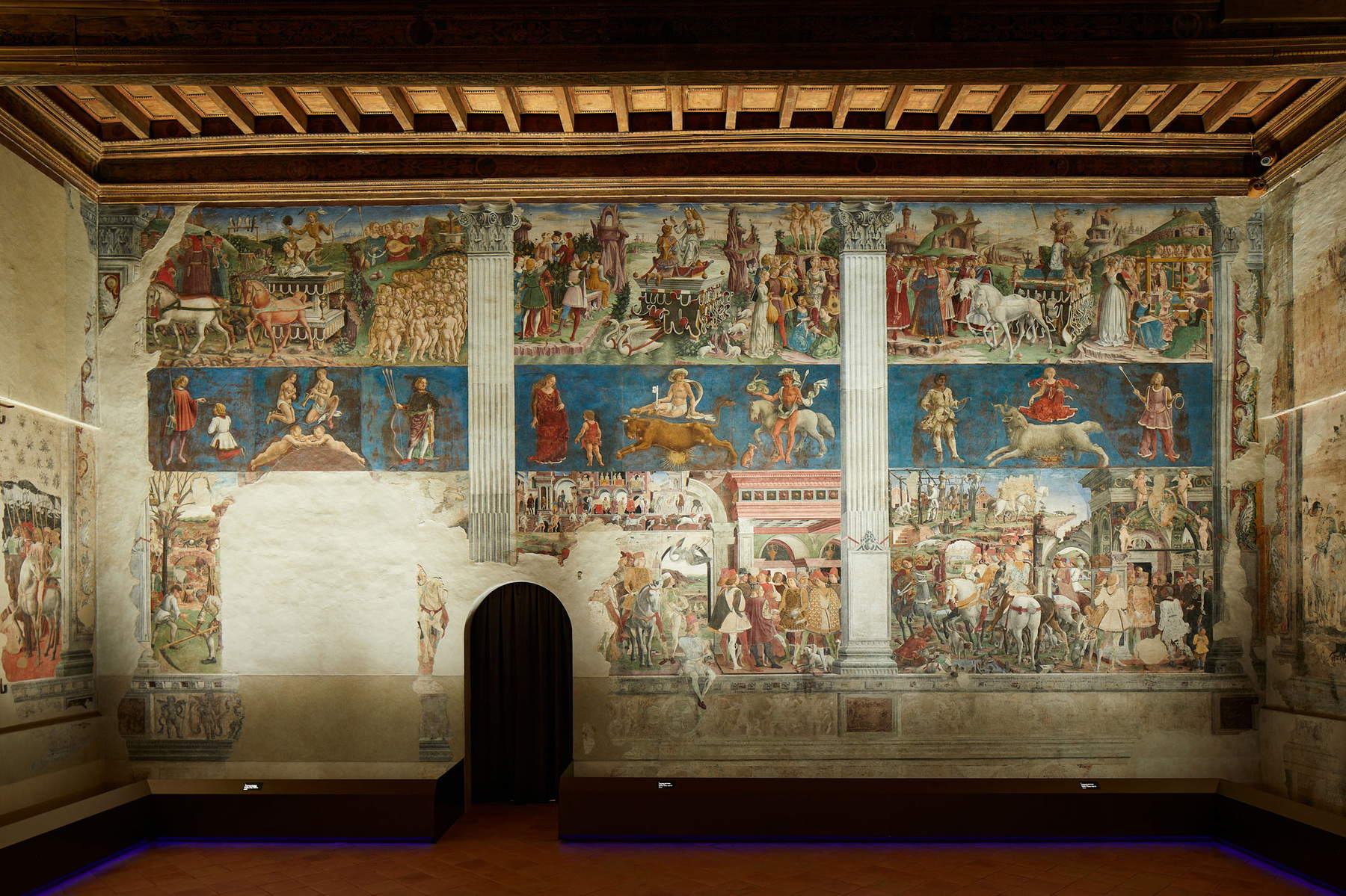 Palazzo Schifanoia, Salone dei Mesi: mur est, mois de mars, avril et mai (Francesco del Cossa, 1469-70). Ph. Crédit Henrik Blomqvist