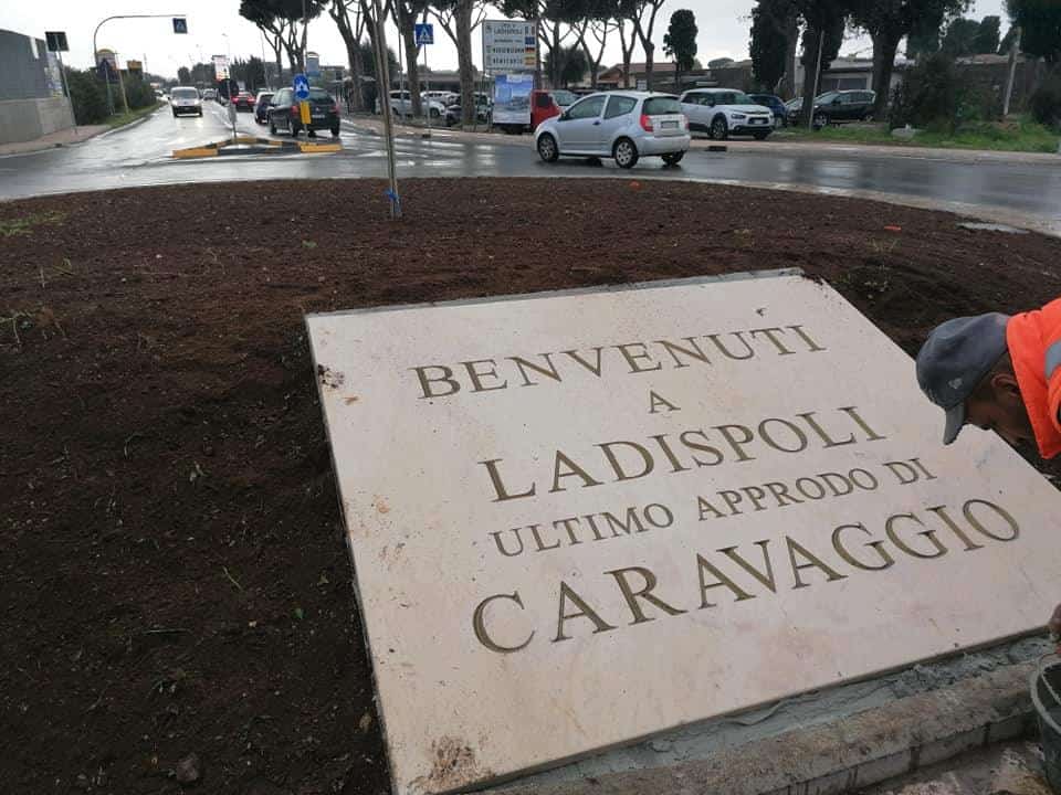 La plaque de bienvenue à Ladispoli