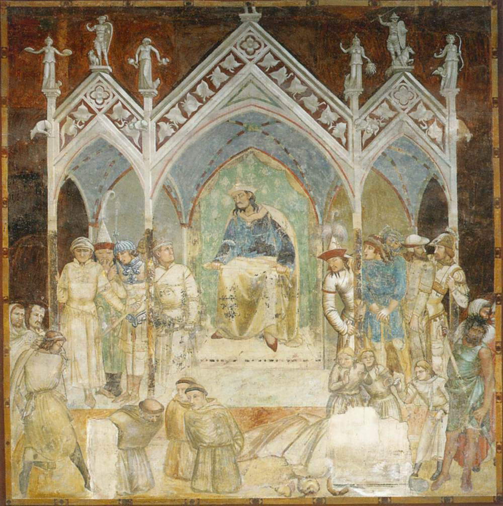 Ambrogio Lorenzetti, Martyre des Franciscains (début des années 1420 ; fresque ; Sienne, Basilique de San Francesco)