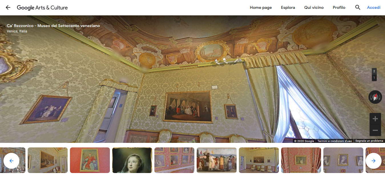 Il Museo del Settecento veneziano di Ca' Rezzonico su Google Arts