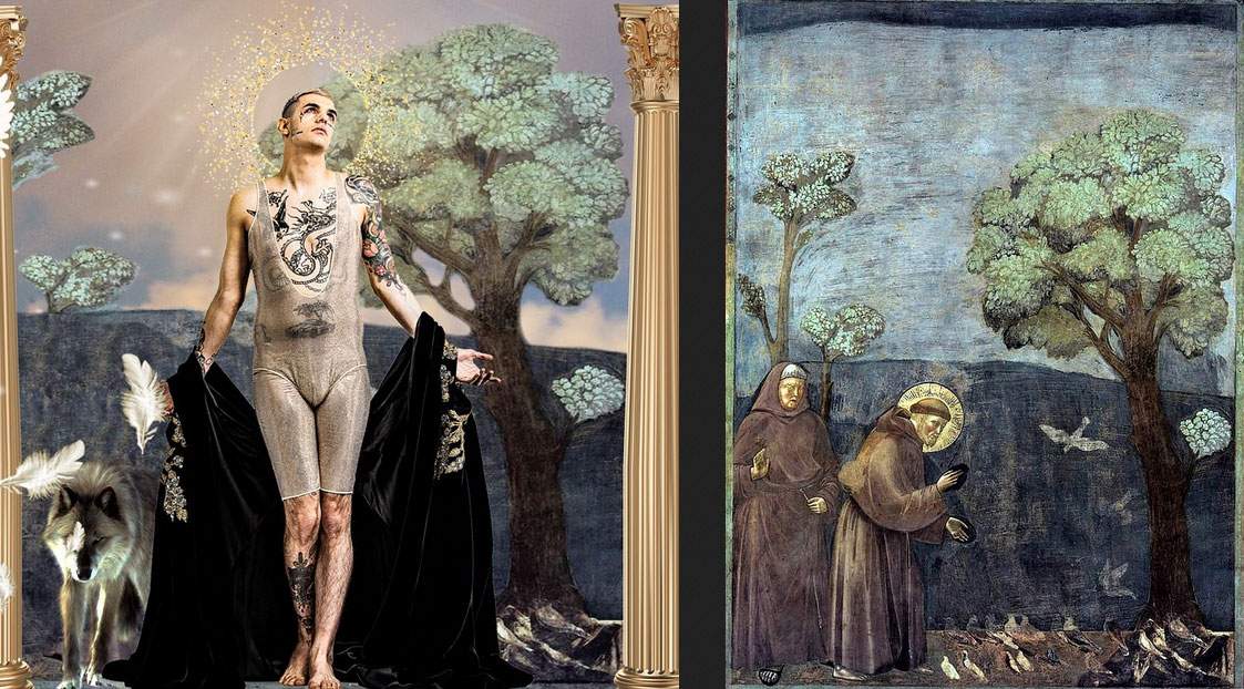 Achille Lauro pays homage to Giotto and. also takes a stand in the debate over the Upper Basilica frescoes!