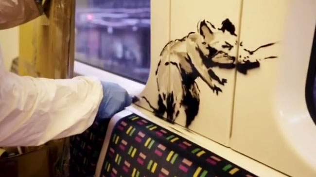 Banksy, cleaners erase his work on London Underground