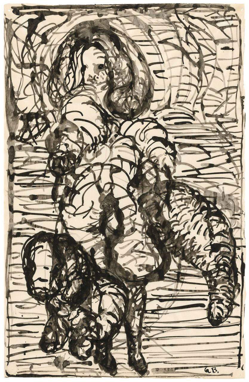 Georg Baselitz donates one of his important drawings to the Gallerie dell'Accademia in Venice