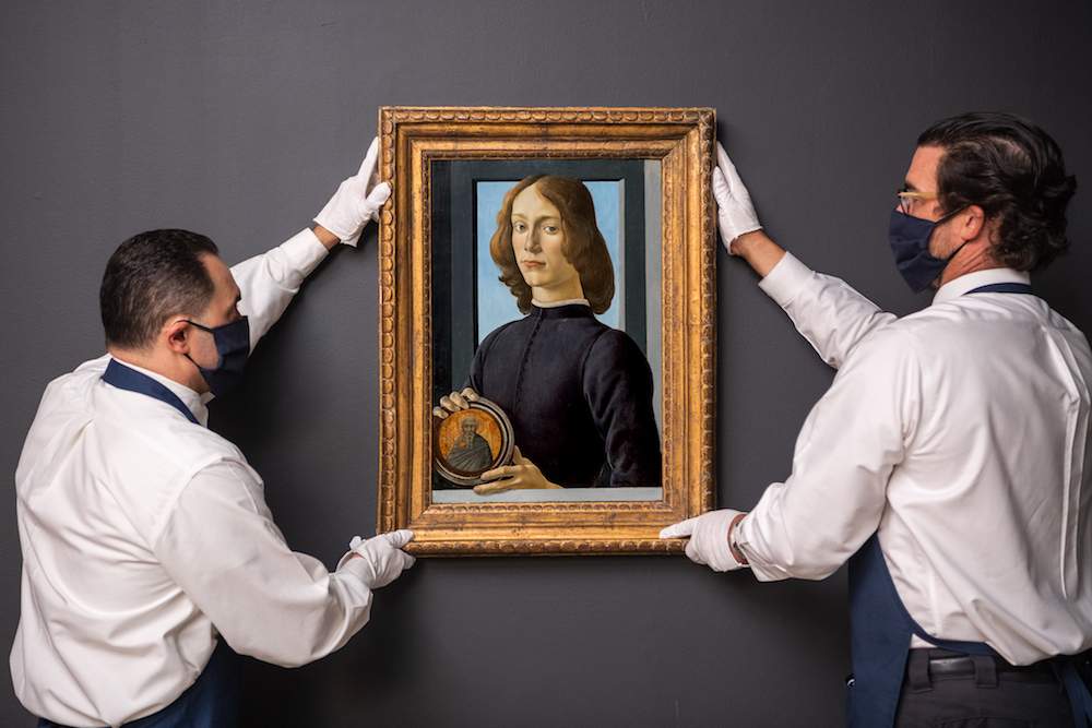A portrait attributed to Botticelli for sale at Sotheby's: it will be a historic auction