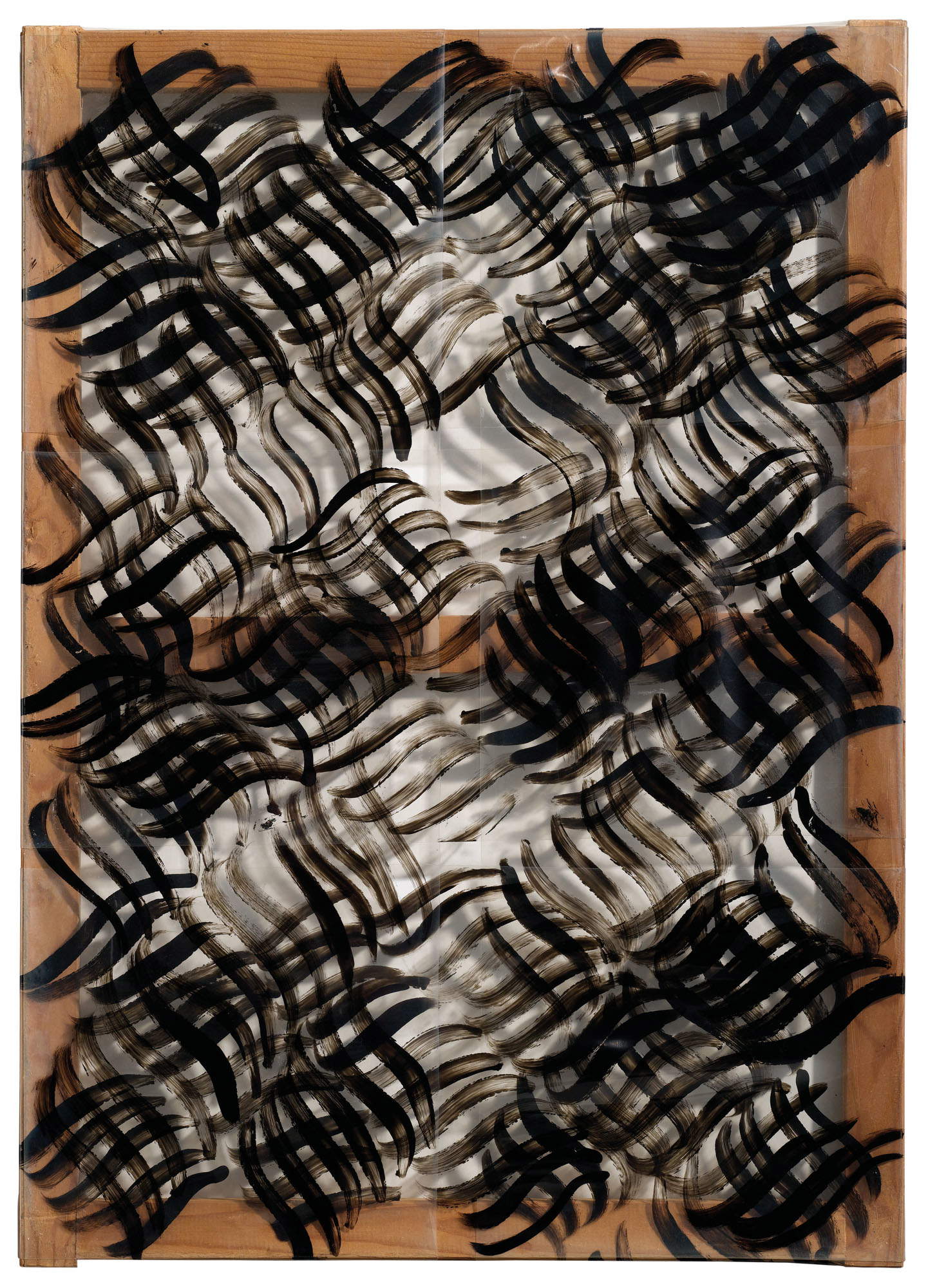 Carla Accardi, Segni neri (1957; pintura sobre sicofoil, 95 x 68 cm). Precio realizado: 125.000 euros