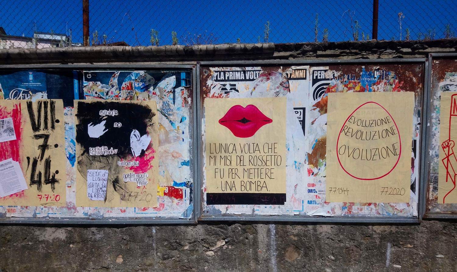 Street Art, a work in Carrara pays tribute to the women who rebelled against the Nazis in '44