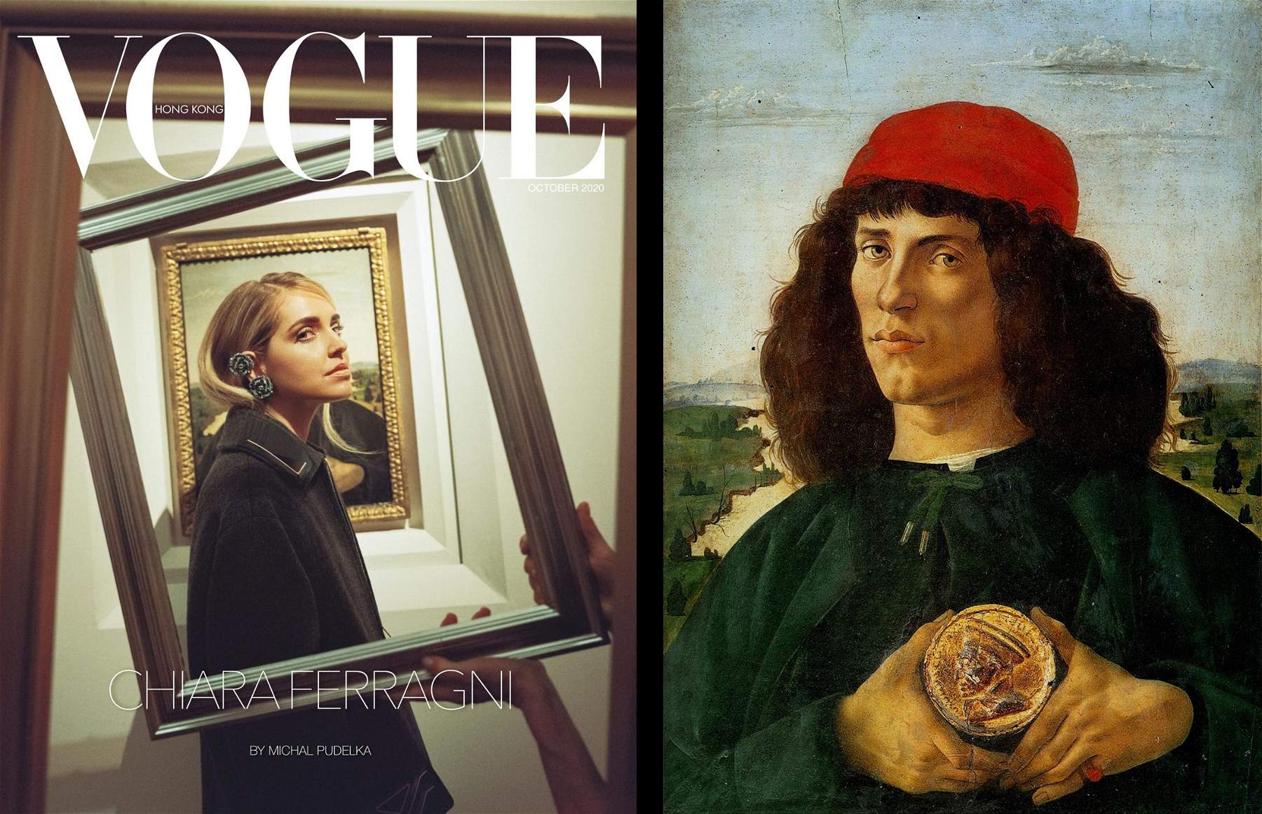 Vogue cover featuring Chiara Ferragni at the Uffizi comes out: and the influencer impales Botticelli