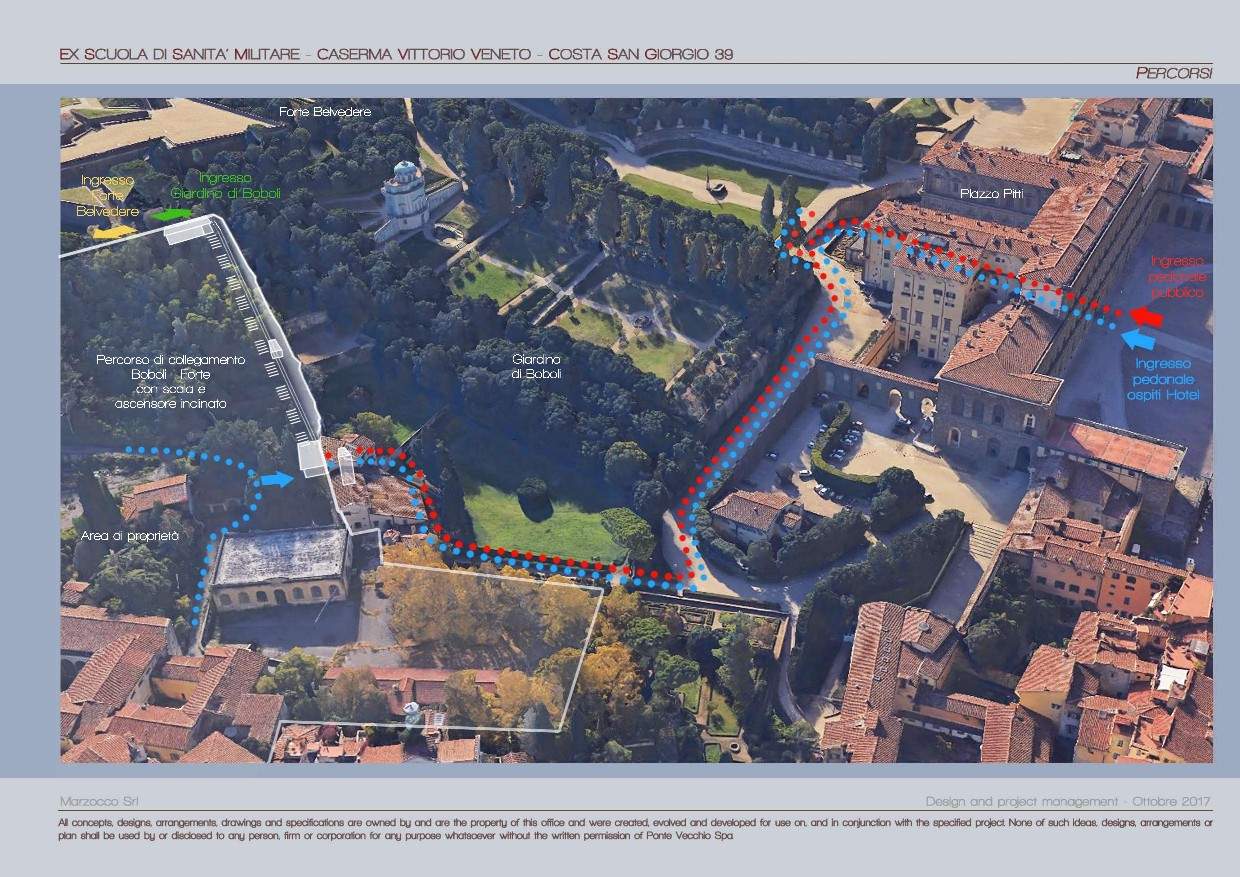 Florence, an ultra-luxury hotel is planned next to the Pitti Palace. It will be a shambles
