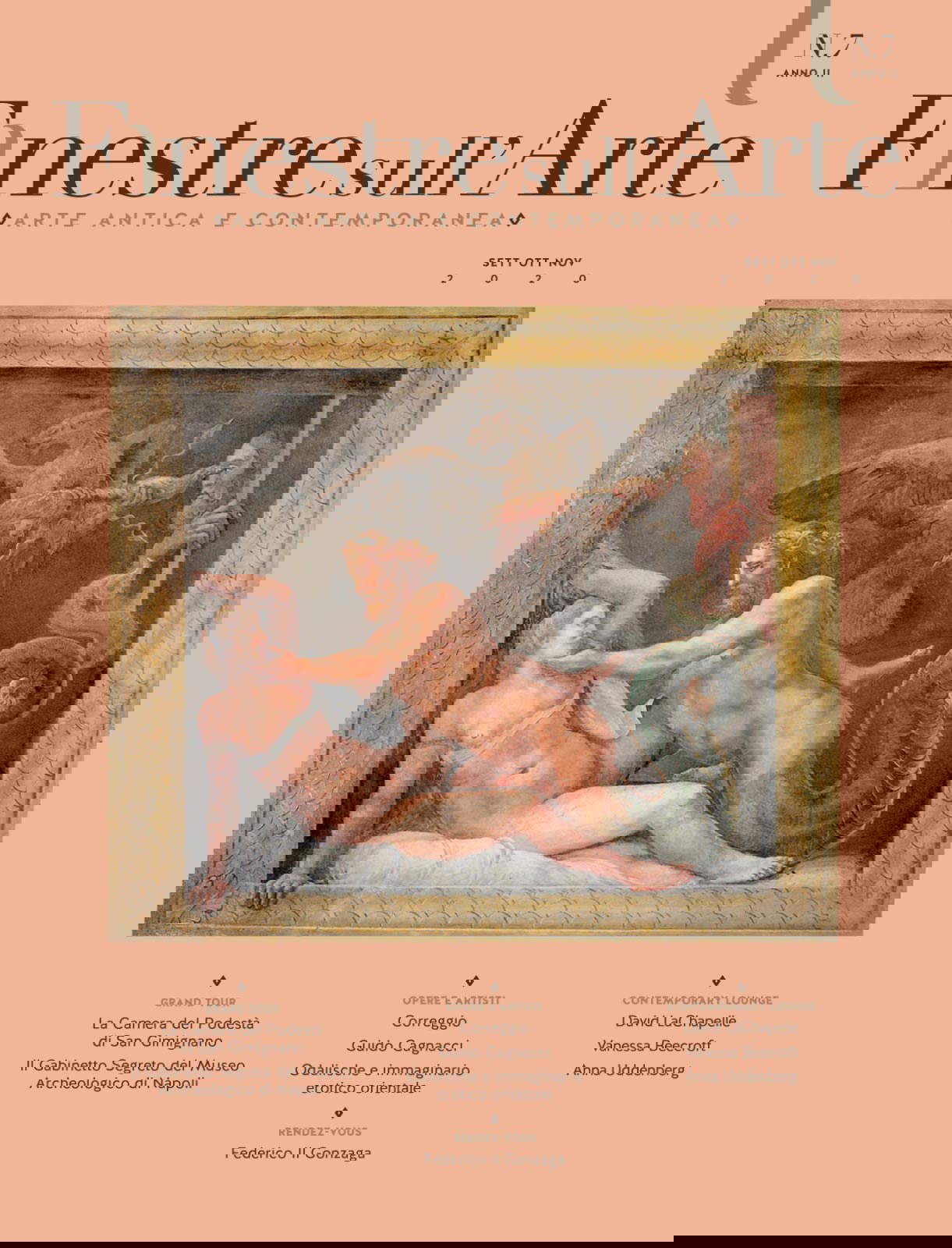 Die Titelseite der Ausgabe September-Oktober-November 2020 von Finestre sull'Arte auf Papier Die Titelseite der Ausgabe September-Oktober-November 2020 von Finestre sull'Arte auf Papier