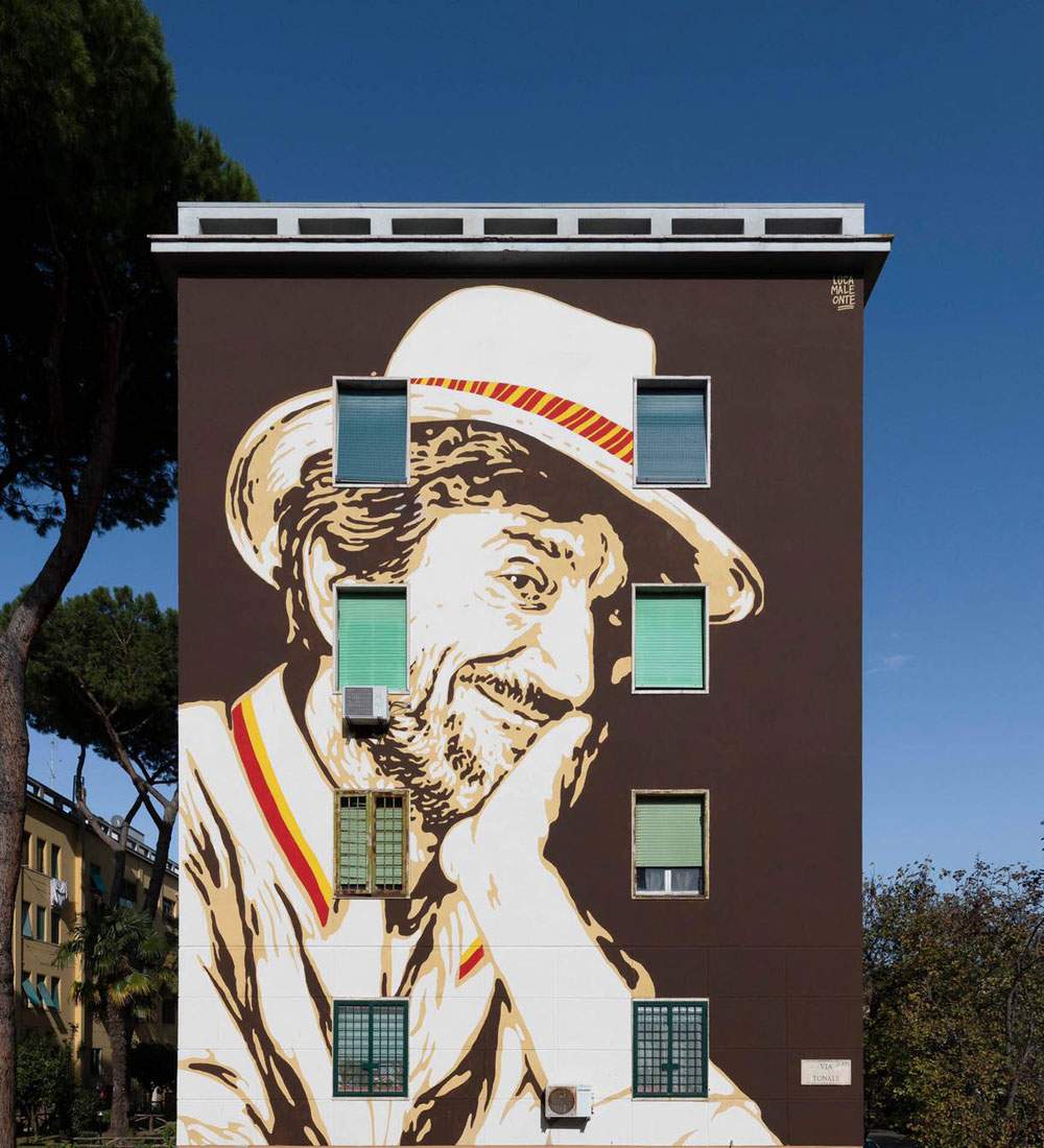 Rome, new large mural dedicated to Proietti unveiled at Tufello