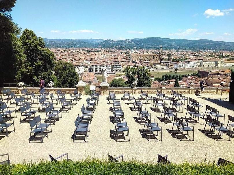 One of Florence's most beautiful gardens is transformed into an outdoor cinema with a view