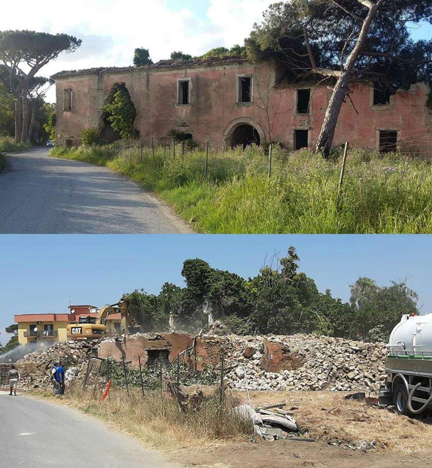 À Giugliano, en Campanie, un village du XVIIIe siècle a été démoli pour construire des chalets.