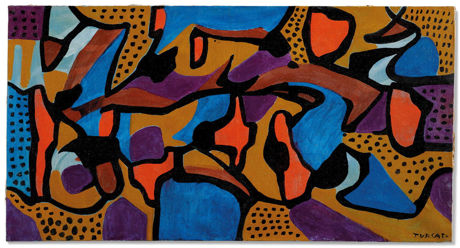 Giulio Turcato, Composición 12 (1952; óleo sobre lienzo, 73,5 x 138,5 cm). Precio realizado: 56.250 euros