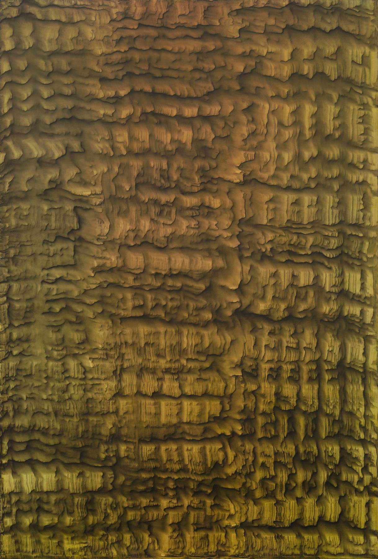 Giuseppe Adamo, Facking gold 2 (2019; acrilico su tela, 190 x 130 cm)
