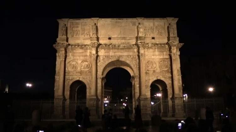 Nuova illuminazione innovativa e sostenibile per l'Arco di Costantino