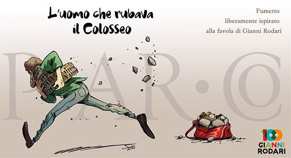 The Coliseum celebrates Gianni Rodari's 100th birthday by publishing a comic strip from Fables on the Phone