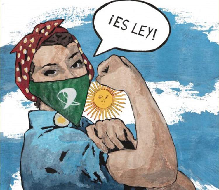 Argentina legalizes abortion. Street artist Laika celebrates historic breakthrough