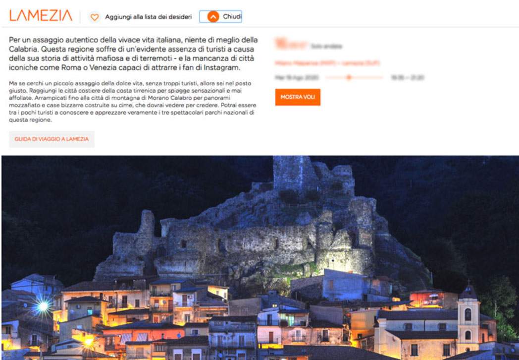 Few tourists in Calabria because of mafia and earthquakes: blizzard over EasyJet's words