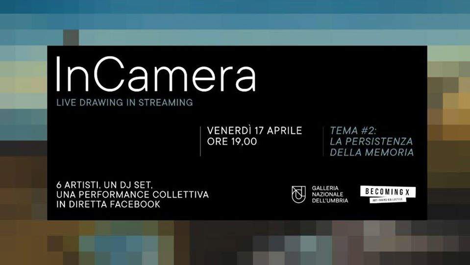 National Gallery of Umbria: artists draw live streaming with djset. 