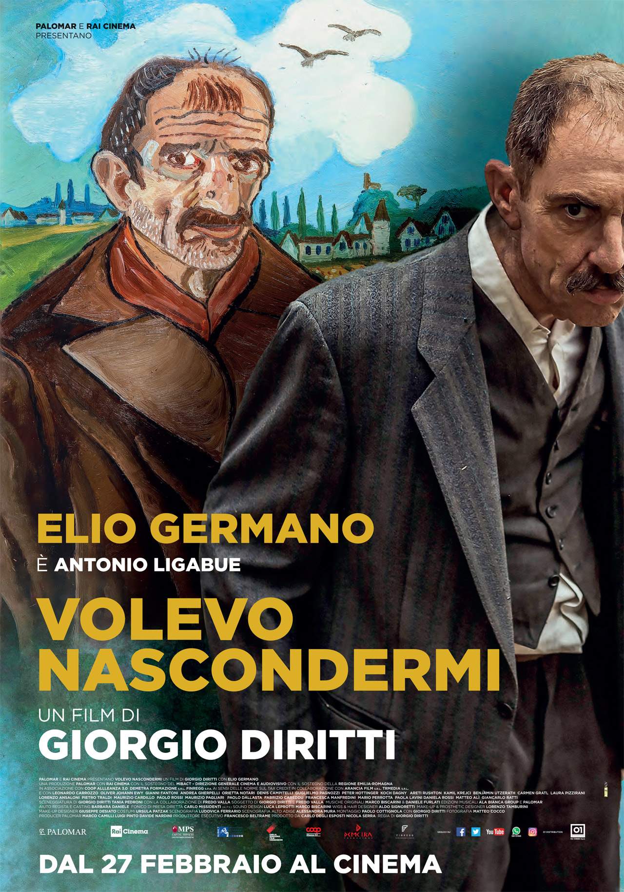 Here's what Elio Germano looks like as Antonio Ligabue. The film 