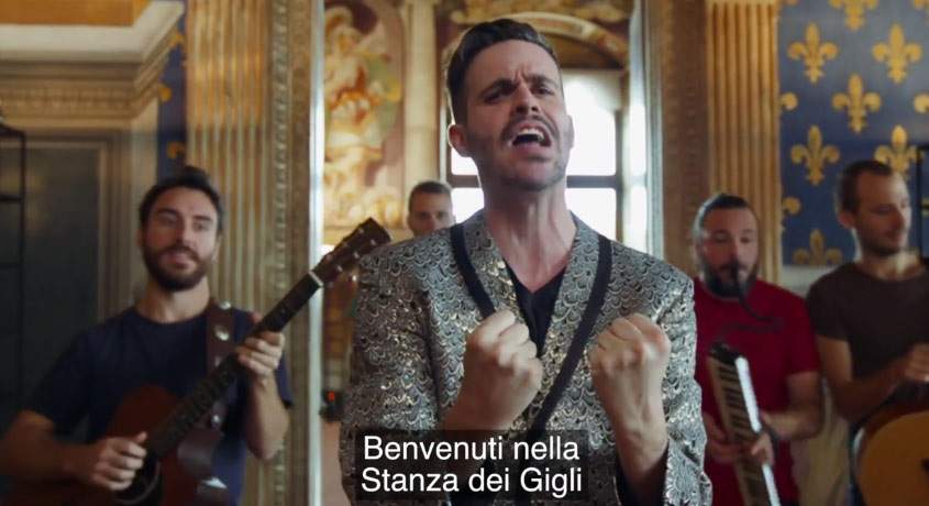 A Palazzo Vecchio in music all to laugh at in the new video by Lorenzo Baglioni, Florentine comedian and singer