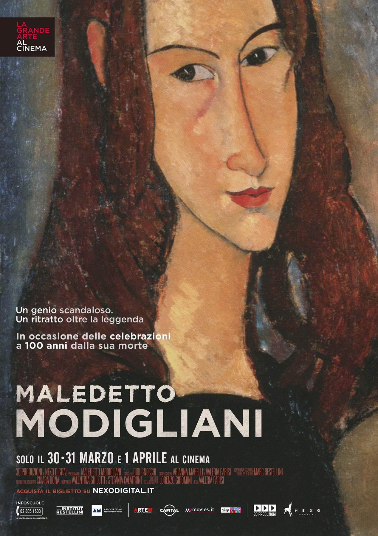 Un documentaire sur Amedeo Modigliani à l'occasion du centenaire de sa mort. Dans les salles de cinéma en mars