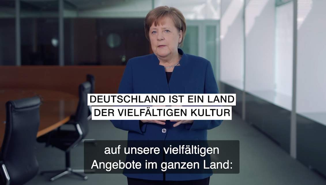 Discours d'Angela Merkel sur l'importance des artistes pour le pays
