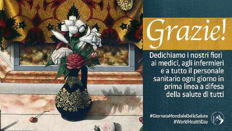 Giornata Mondiale della Salute: il MiBACT ringrazia tutto il personale sanitario con i fiori dell'arte