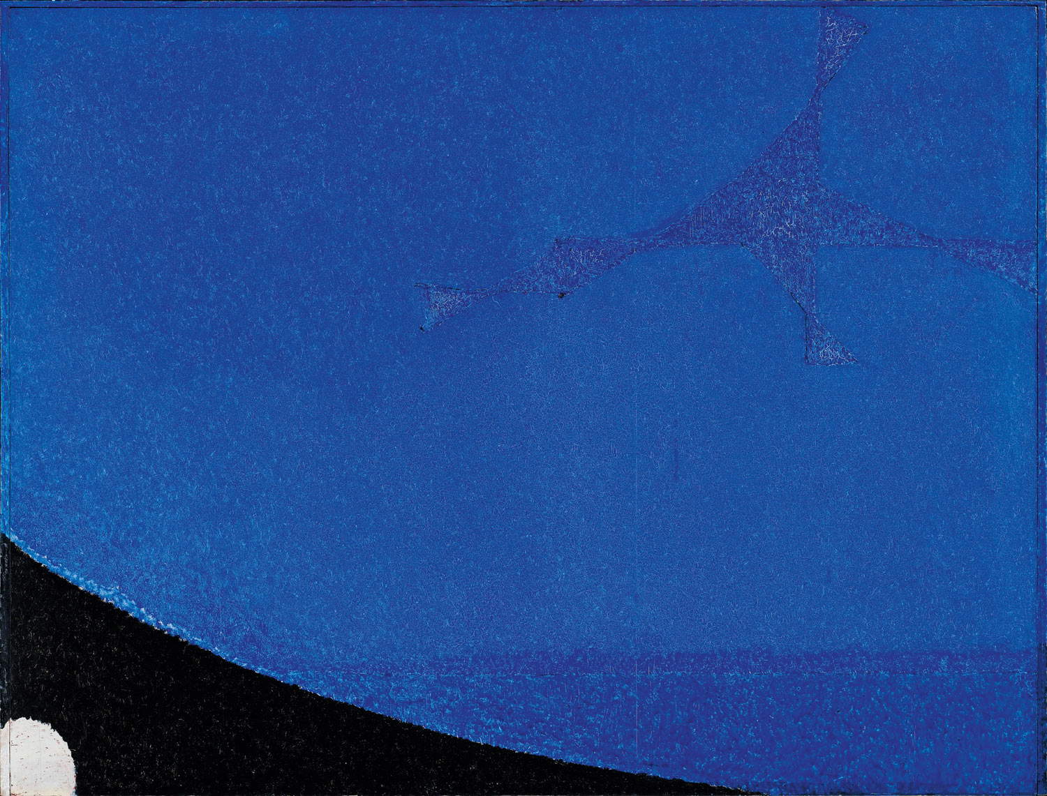 Osvaldo Licini, Nocturno (1958; óleo sobre tabla, 90 x 118 cm). No adjudicado