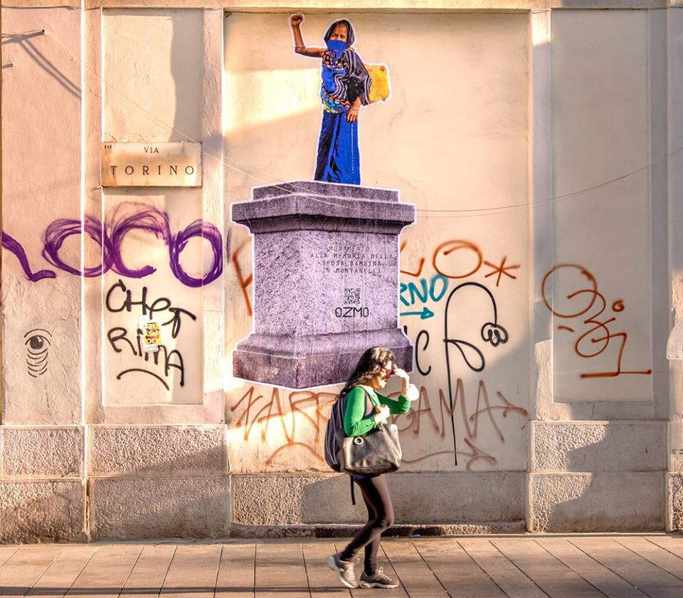 Ozmo's mural dedicated to Ethiopian girl bought by Montanelli Ozmo's mural dedicated to Ethiopian girl bought by Montanelli